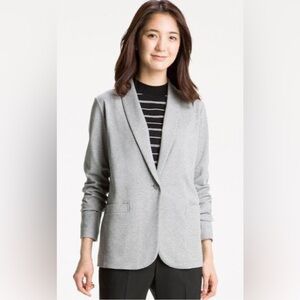 Uniqlo Women's Light Gray Cotton Blazer size Small